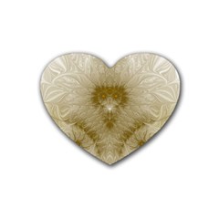 Fractal Abstract Pattern Background Rubber Coaster (heart) 