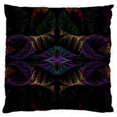 Fractal Abstract Background Pattern Art Large Flano Cushion Case (one Side) by Wegoenart