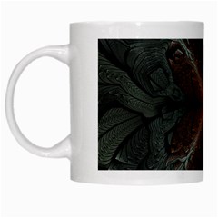 Art Abstract Fractal Pattern White Mugs