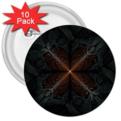 Art Abstract Fractal Pattern 3  Buttons (10 pack) 