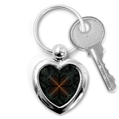 Art Abstract Fractal Pattern Key Chain (Heart)