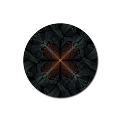 Art Abstract Fractal Pattern Rubber Coaster (Round) 