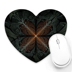 Art Abstract Fractal Pattern Heart Mousepads