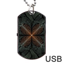 Art Abstract Fractal Pattern Dog Tag USB Flash (One Side)