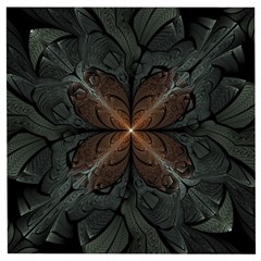 Art Abstract Fractal Pattern Wooden Puzzle Square