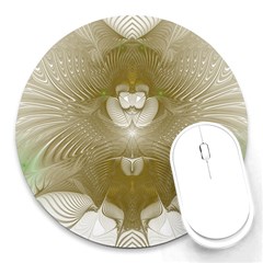 Fractal Background Pattern Creative Round Mousepads by Wegoenart