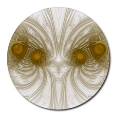 Fractal Fantasy Background Pattern Round Mousepads by Wegoenart