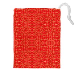 Chinese Background Red Drawstring Pouch (5xl)