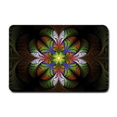 Fractal Flower Fantasy Pattern Small Doormat  by Wegoenart