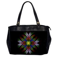 Fractal Flower Fantasy Pattern Oversize Office Handbag by Wegoenart