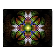 Fractal Flower Fantasy Pattern Fleece Blanket (small) by Wegoenart