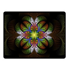 Fractal Flower Fantasy Pattern Double Sided Fleece Blanket (small)  by Wegoenart