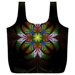 Fractal Flower Fantasy Pattern Full Print Recycle Bag (xxxl)