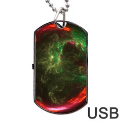 Space Cosmos Galaxy Universe Sky Dog Tag Usb Flash (one Side) by Wegoenart