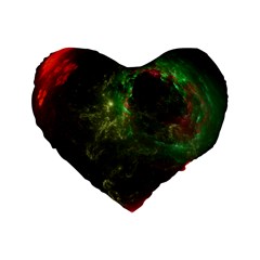 Space Cosmos Galaxy Universe Sky Standard 16  Premium Flano Heart Shape Cushions by Wegoenart