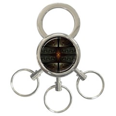 Fractal Artwork Abstract Fantasy 3-ring Key Chain by Wegoenart