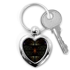 Fractal Artwork Abstract Fantasy Key Chain (heart) by Wegoenart