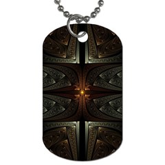 Fractal Artwork Abstract Fantasy Dog Tag (one Side) by Wegoenart