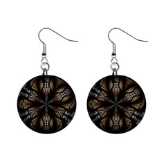 Fractal Flower Fantasy Floral Mini Button Earrings