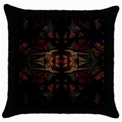 Fractal Fantasy Texture Pattern Throw Pillow Case (black)