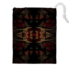 Fractal Fantasy Texture Pattern Drawstring Pouch (5xl) by Wegoenart