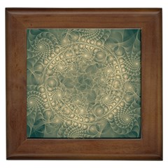 Fractal Abstract Background Pattern Framed Tile by Wegoenart