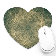 Fractal Abstract Background Pattern Heart Mousepads