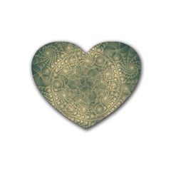 Fractal Abstract Background Pattern Heart Coaster (4 Pack) 