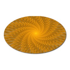 Fractal Abstract Background Pattern Gold Golden Yellow Oval Magnet by Wegoenart