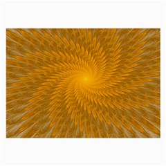 Fractal Abstract Background Pattern Gold Golden Yellow Large Glasses Cloth (2 Sides) by Wegoenart