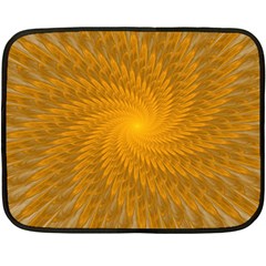 Fractal Abstract Background Pattern Gold Golden Yellow Fleece Blanket (mini) by Wegoenart