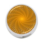 Fractal Abstract Background Pattern Gold Golden Yellow 4-Port USB Hub (Two Sides) Front