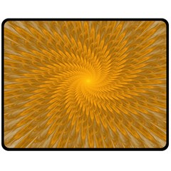 Fractal Abstract Background Pattern Gold Golden Yellow Fleece Blanket (medium)  by Wegoenart