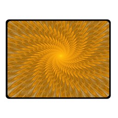 Fractal Abstract Background Pattern Gold Golden Yellow Fleece Blanket (small) by Wegoenart