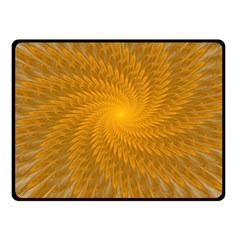 Fractal Abstract Background Pattern Gold Golden Yellow Double Sided Fleece Blanket (small)  by Wegoenart