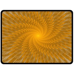 Fractal Abstract Background Pattern Gold Golden Yellow Double Sided Fleece Blanket (large)  by Wegoenart