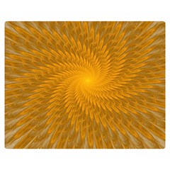 Fractal Abstract Background Pattern Gold Golden Yellow Double Sided Flano Blanket (medium)  by Wegoenart