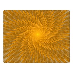 Fractal Abstract Background Pattern Gold Golden Yellow Double Sided Flano Blanket (large)  by Wegoenart