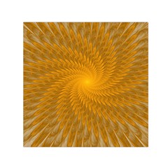 Fractal Abstract Background Pattern Gold Golden Yellow Small Satin Scarf (square) by Wegoenart