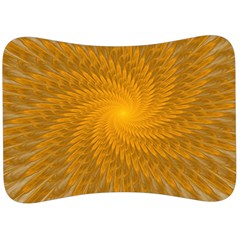 Fractal Abstract Background Pattern Gold Golden Yellow Velour Seat Head Rest Cushion