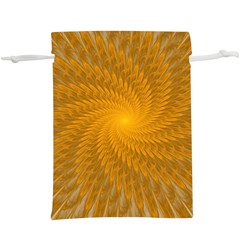 Fractal Abstract Background Pattern Gold Golden Yellow  Lightweight Drawstring Pouch (xl) by Wegoenart