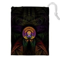 Fractal Abstract Background Pattern Drawstring Pouch (4xl)