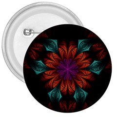 Fractal Flower Fantasy Floral 3  Buttons by Wegoenart