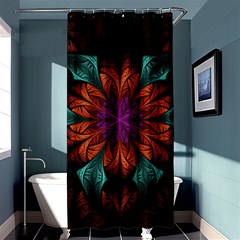 Fractal Flower Fantasy Floral Shower Curtain 36  X 72  (stall)  by Wegoenart