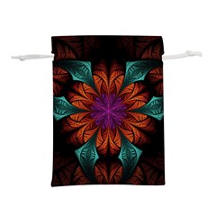 Fractal Flower Fantasy Floral Lightweight Drawstring Pouch (s) by Wegoenart