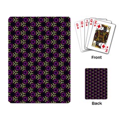 Wallpaper Floral Pattern Purple Playing Cards Single Design (rectangle) by Wegoenart