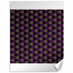 Wallpaper Floral Pattern Purple Canvas 36  X 48  by Wegoenart