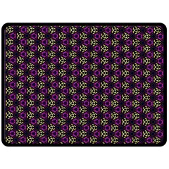 Wallpaper Floral Pattern Purple Fleece Blanket (large)  by Wegoenart