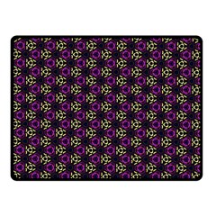 Wallpaper Floral Pattern Purple Fleece Blanket (small) by Wegoenart