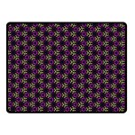 Wallpaper Floral Pattern Purple Double Sided Fleece Blanket (Small)  45 x34  Blanket Front